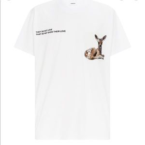 Burberry Slogan Deer T-Shirt